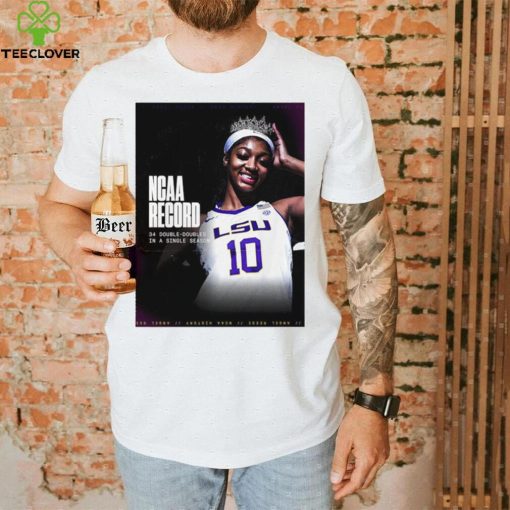 LSU Tigers Women’s NCAA Tournament Angel Reese Record 34 Double Doubles in a single season poster shirt