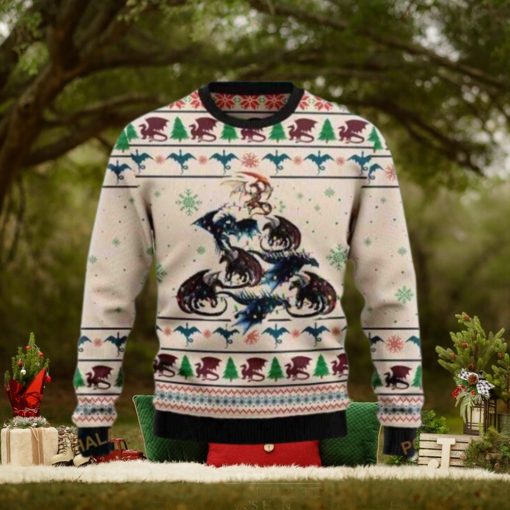 Colorful Dragon Make A Christmas Funny Ugly Sweater 3D, Funny Xmas Gifts