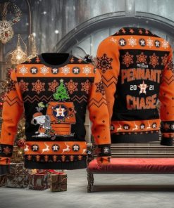 MLB Houston Astros Snoopy Santa 3D Knit Sweater