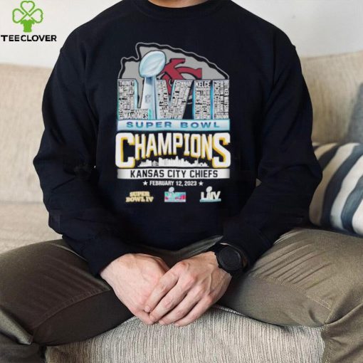 LVII Super bowl champions Kansas city Chiefs February 12,2023 hoodie, sweater, longsleeve, shirt v-neck, t-shirt