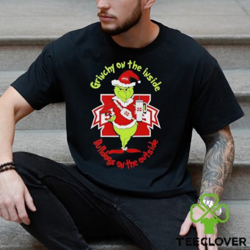 Grinchy On The Inside Mississippi State Bulldogs On The Outside Christmas Shirt