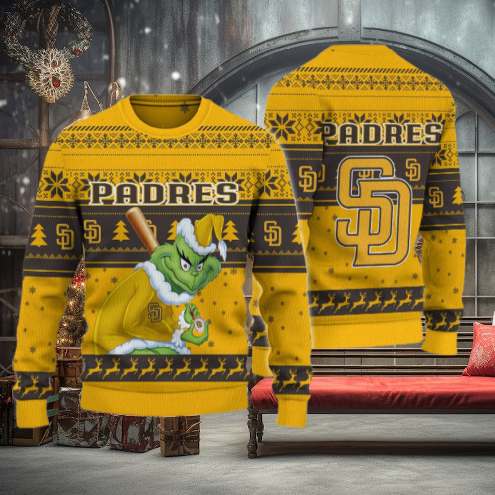 San Diego Padres Grinch Christmas Ugly Sweater San Diego Padres Grinch Christmas Ugly Sweater