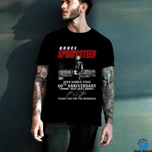 Bruce Springsteen 2024 World Tour 60th Anniversary 1964 2024 Thank You For The Memories T Shirt