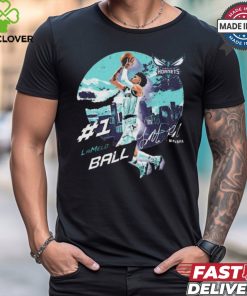 LaMelo Ball #1 Charlotte Hornets City Emblem Signature Painting t shirt