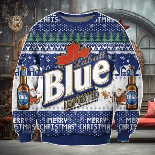 Labatt Blue Imported 3D Ugly Christmas Sweater Christmas Gift