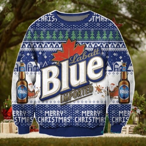 Labatt Blue Imported 3D Ugly Christmas Sweater Christmas Gift