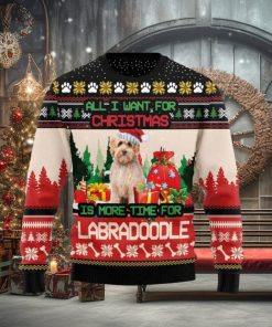 Labradoodle All I Want For Christmas Is More Time Ugly Christmas Sweater
