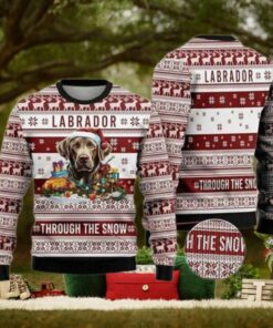 Labrador Through The Snow Ugly Christmas Sweater