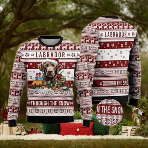 Labrador Through The Snow Ugly Christmas Sweater