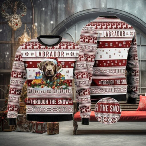 Labrador Through The Snow Ugly Christmas Sweater