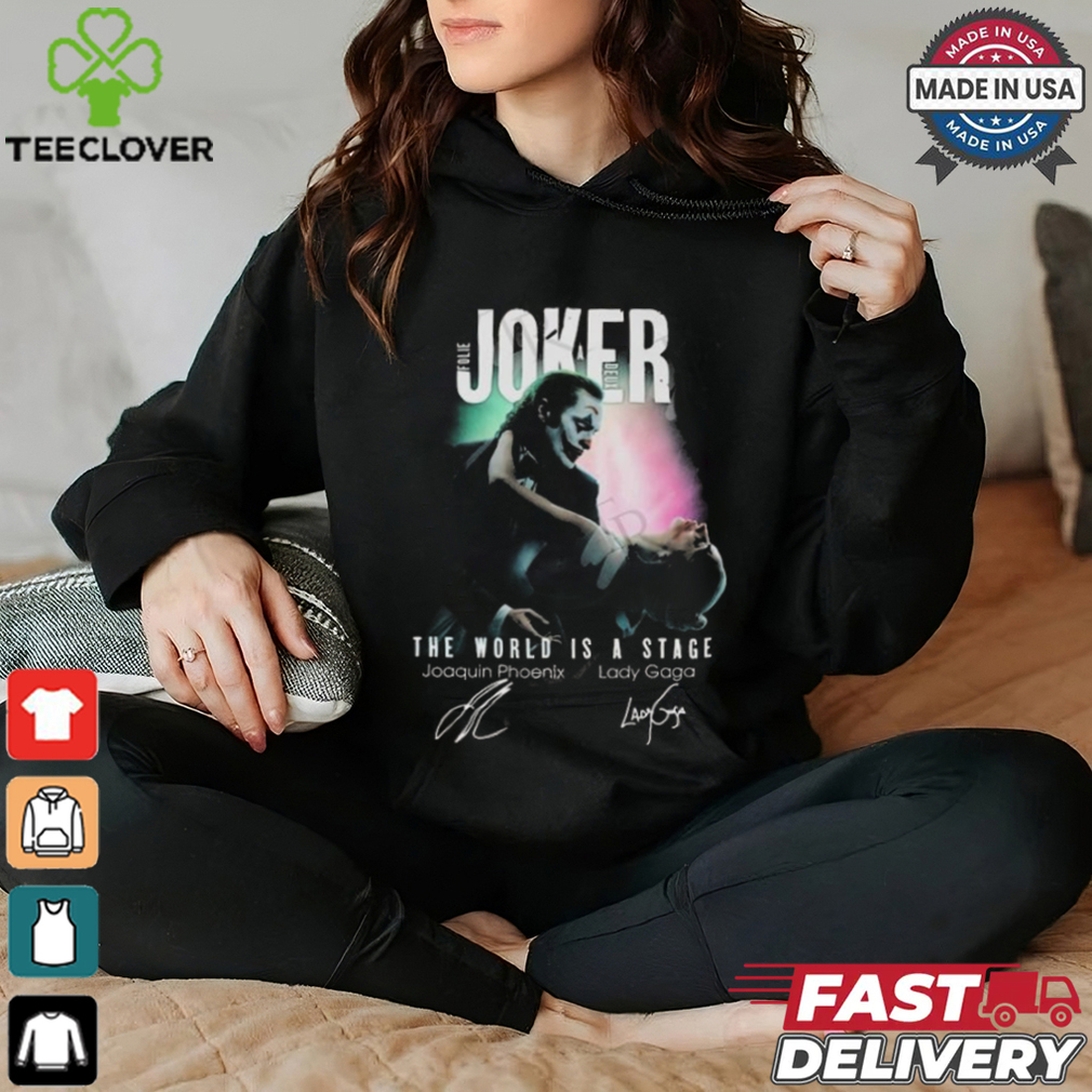 Lady Gaga The World Is A Stage Joker Folie a Deux Signatures T shirt Lady Gaga The World Is A Stage Joker Folie a Deux Signatures T shirt