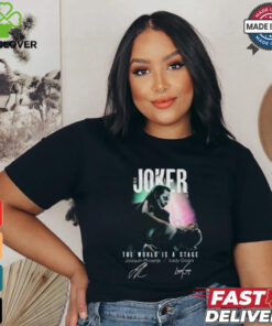 Lady Gaga The World Is A Stage Joker Folie a Deux Signatures T shirt