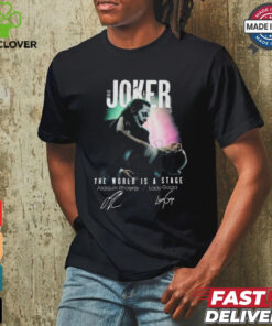 Lady Gaga The World Is A Stage Joker Folie a Deux Signatures T shirt