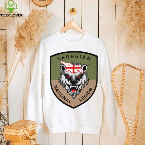 Ladyfella Line Wolf Georgian National Legion Shield shirt