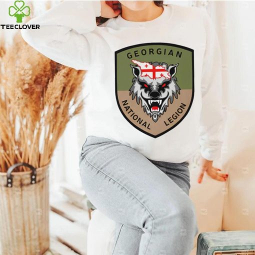 Ladyfella Line Wolf Georgian National Legion Shield shirt