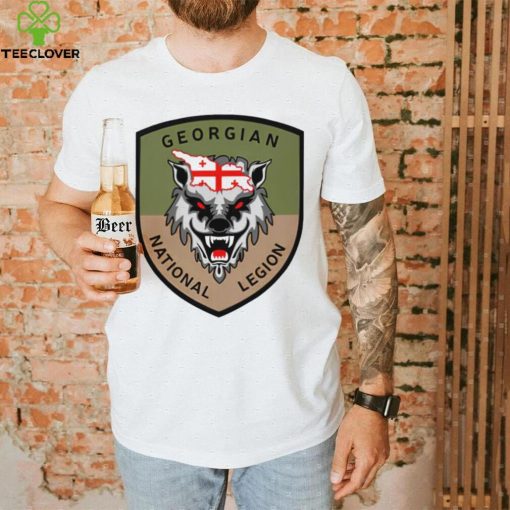 Ladyfella Line Wolf Georgian National Legion Shield shirt