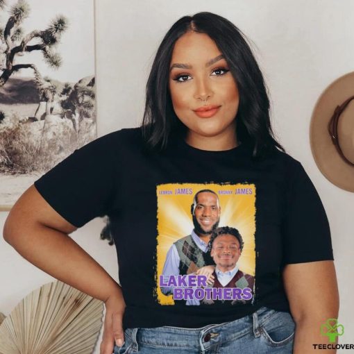 Laker Brothers Lebron James And Bronny James Shirt