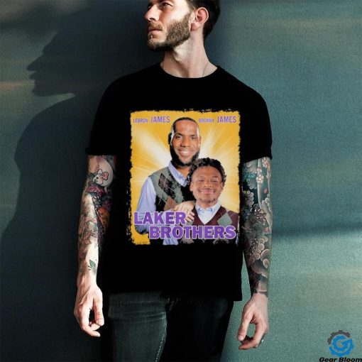 Laker Brothers Lebron James And Bronny James Shirt