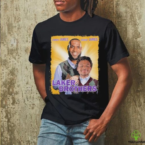 Laker Brothers Lebron James And Bronny James Shirt