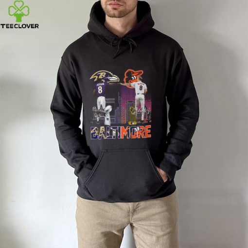 Lamar Jackson And Cal Ripken Jr. Baltimore City Sports Teams Signatures Shirt