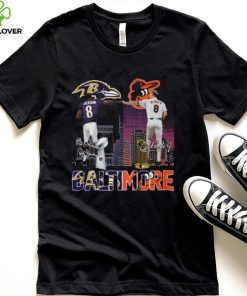 Lamar Jackson And Cal Ripken Jr. Baltimore City Sports Teams Signatures Shirt