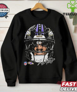 Lamar Jackson Baltimore Ravens NFL football big face signature graphic shirt