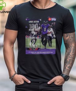 Lamar Jackson Baltimore Ravens The Third Career 100 Rush Yard Game In The Playoffs Most By A Quarterback In NFL History MVP Of The Divisional Round 2024 Classic T Shirt