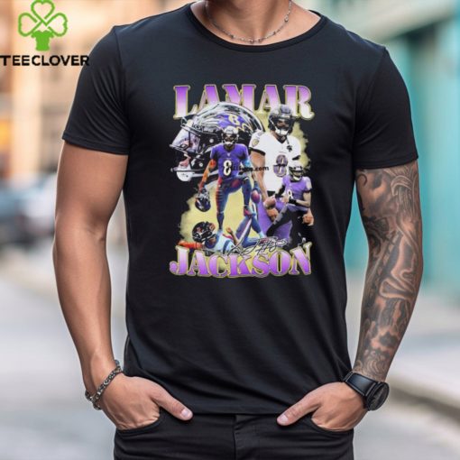 Lamar Jackson Baltimore Ravens signature t hoodie, sweater, longsleeve, shirt v-neck, t-shirt