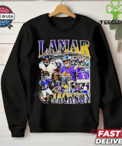 Lamar Jackson Football quarterback Baltimore Ravens graphic shirt
