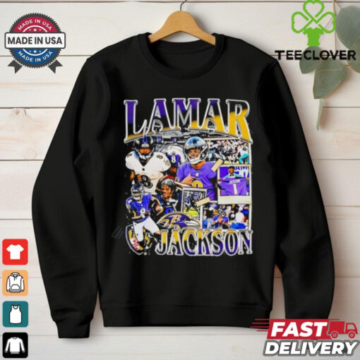 Lamar Jackson Football quarterback Baltimore Ravens graphic shirt