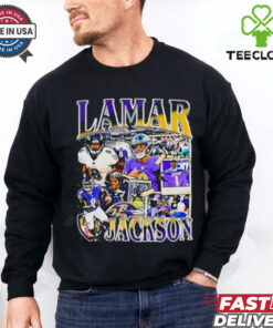 Lamar Jackson Football quarterback Baltimore Ravens graphic shirt