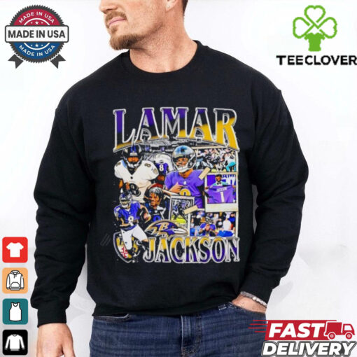 Lamar Jackson Football quarterback Baltimore Ravens graphic shirt