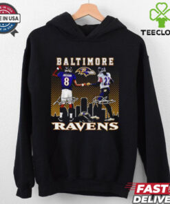Lamar Jackson and Derrick Henry Baltimore Ravens high five shirt