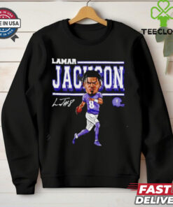 Lamar Jackson cartoon Baltimore Ravens signature shirt