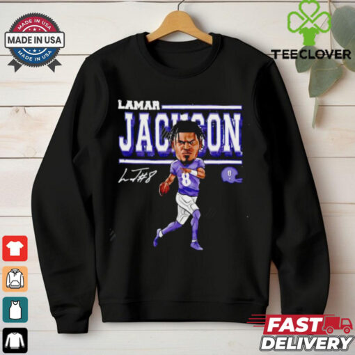 Lamar Jackson cartoon Baltimore Ravens signature shirt