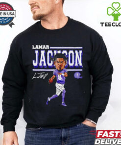 Lamar Jackson cartoon Baltimore Ravens signature shirt