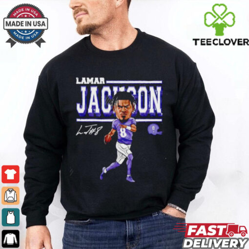Lamar Jackson cartoon Baltimore Ravens signature shirt