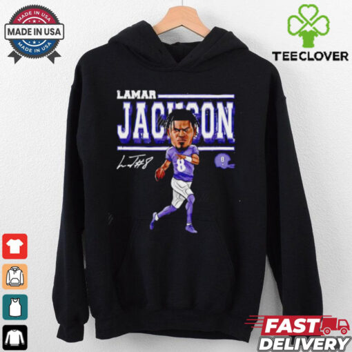 Lamar Jackson cartoon Baltimore Ravens signature shirt