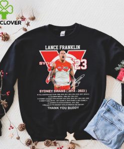 Lance Franklin Sydney Swans 2014 – 2023 Thank You Buddy T Shirt 1 Lance Franklin Sydney Swans 2014 – 2023 Thank You Buddy T Shirt
