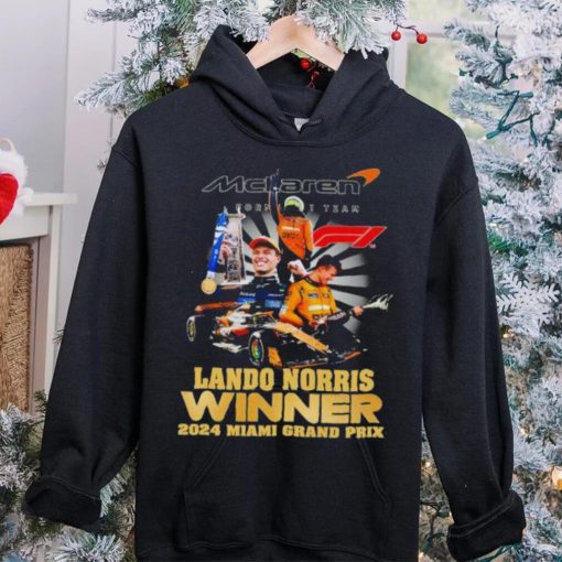 Lando Norris winner 2024 Miami Grand Prix McLaren F1 team shirt