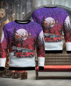 Lansing, Illinois, Village Of Lansing Fire Department Aop Ugly Sweater 3D Gift For Men And Women