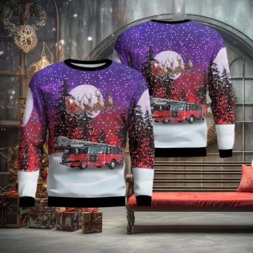 Lansing, Illinois, Village Of Lansing Fire Department Aop Ugly Sweater 3D Gift For Men And Women