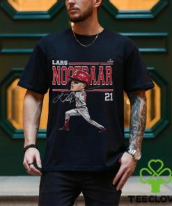 Lars Nootbaar St. Louis Cartoon WHT SHIRT 3 Lars Nootbaar St. Louis Cartoon WHT SHIRT