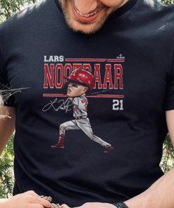 Lars Nootbaar St. Louis Cartoon WHT Shirt