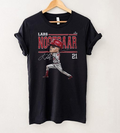 Lars Nootbaar St. Louis Cartoon WHT Shirt