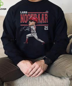 Lars Nootbaar St. Louis Cartoon WHT Shirt