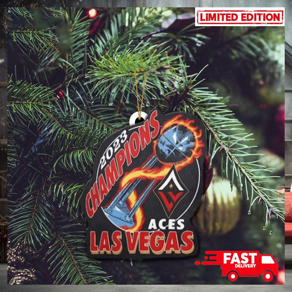 Las Vegas Aces Homage Unisex 2023 WNBA Finals Champion Trophy Christmas Tree Decorations Ornament Las Vegas Aces Homage Unisex 2023 WNBA Finals Champion Trophy Christmas Tree Decorations Ornament
