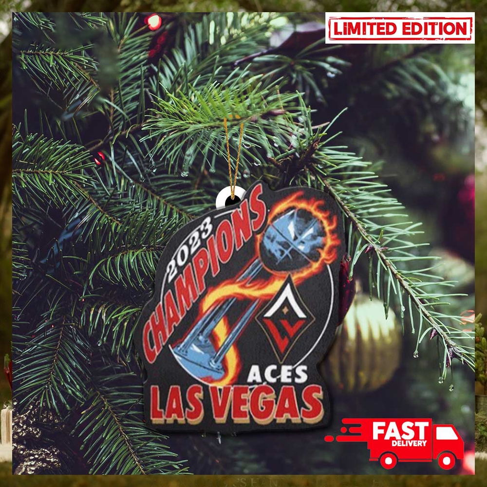 Las Vegas Aces Homage Unisex 2023 WNBA Finals Champion Trophy Christmas Tree Decorations Ornament Las Vegas Aces Homage Unisex 2023 WNBA Finals Champion Trophy Christmas Tree Decorations Ornament
