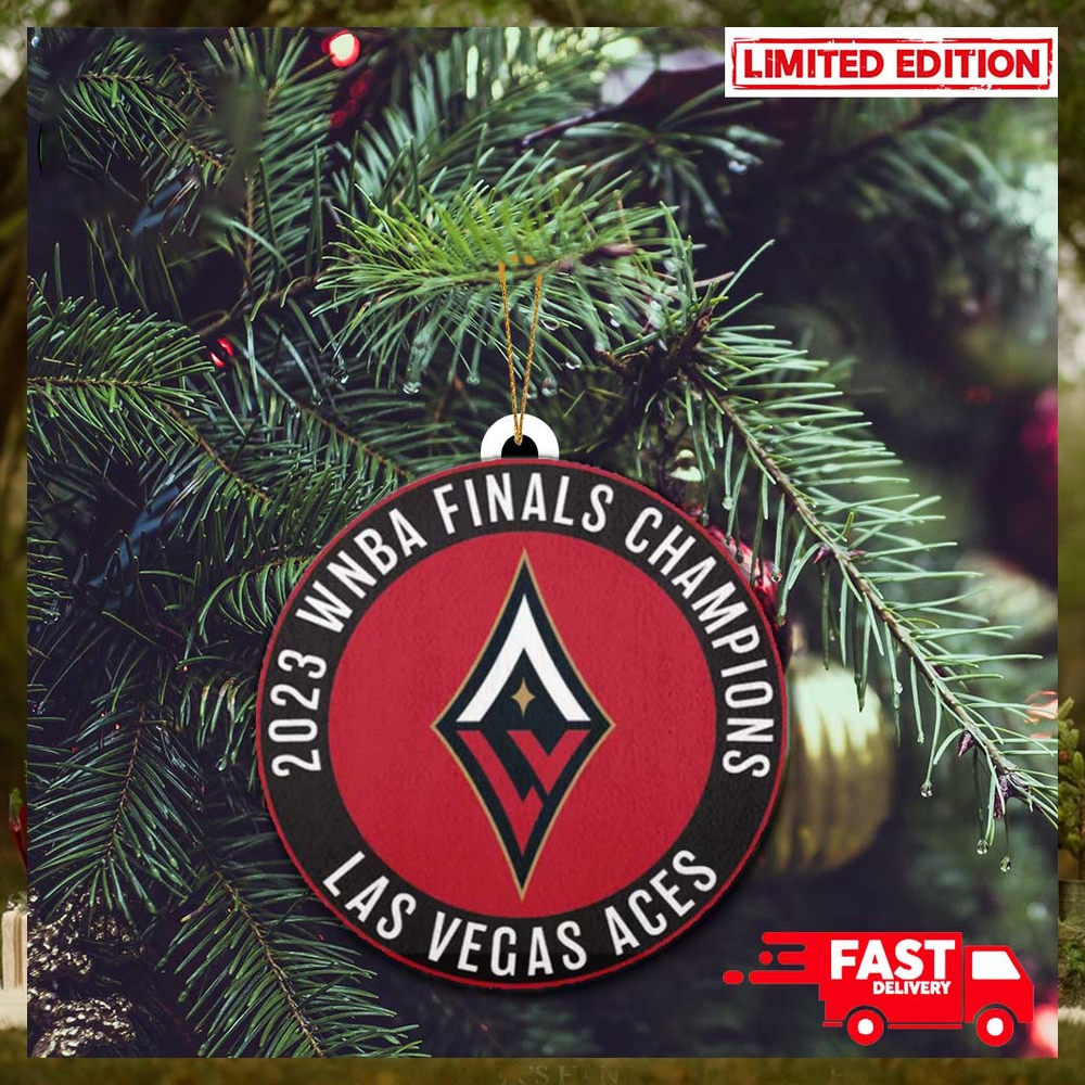 Las Vegas Aces WNBA Finals Champions 2023 Logo Christmas Tree Decorations Ornament Las Vegas Aces WNBA Finals Champions 2023 Logo Christmas Tree Decorations Ornament