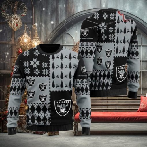 Las Vegas Footballs For Christmas Gift For Raiders Fans Womens Ugly Sweater